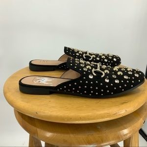 INC Giadaa Horsebit embellished slipon mules 7